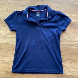Girls navy French toast school uniform shirt size large